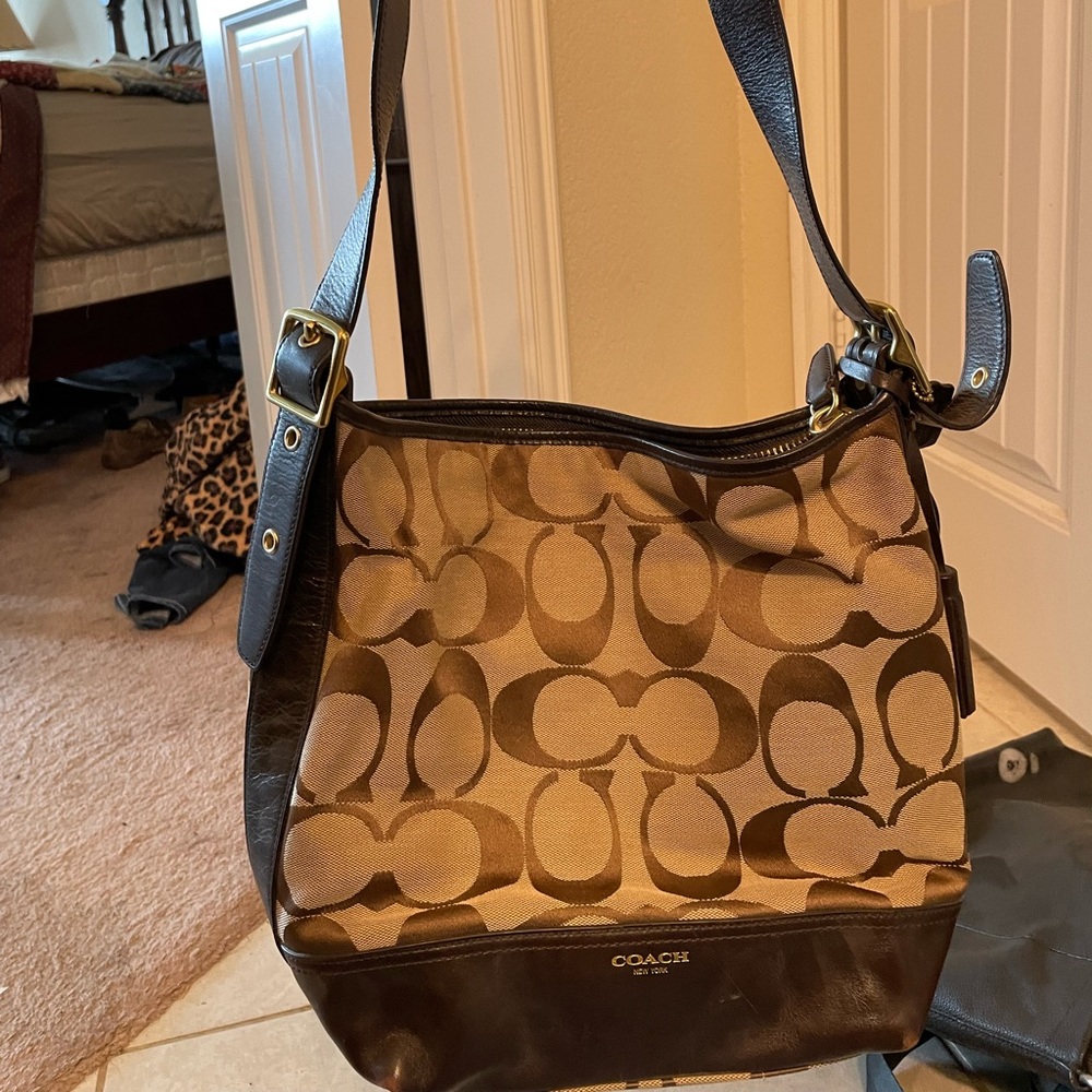 Brown Coach tote